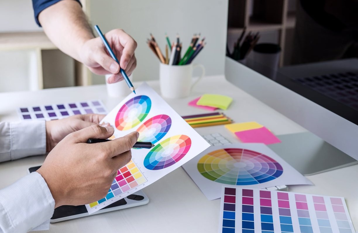 logo design desk sketches
